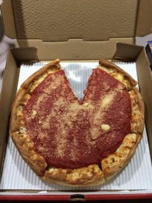 Chicago style pizza.