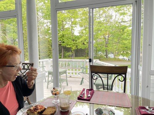 Breakfast on the veranda