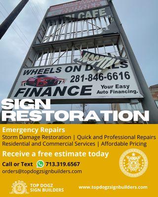 TOP DOGZ Sign Restoration services