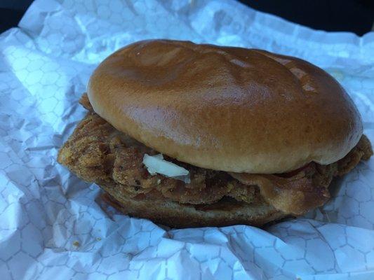 Complete rip-off. Jalapeño chicken sandwich. $12 meal. NEVER AGAIN. Barely warm also.