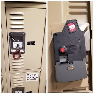 Locker rental - 25 cents