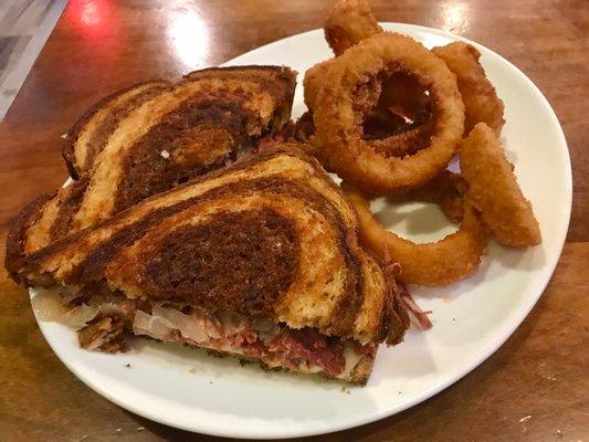 Reuben sandwich. Kelly D's was known for it and the new owners continue the tradition.