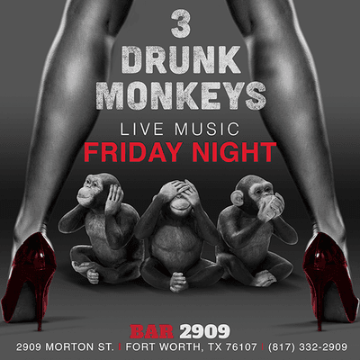 LIVE MUSIC FRIDAY JUNE 30TH AT 7PM " 3 DRUNK MONKEYS" https://www.facebook.com/events/2119979554929549/