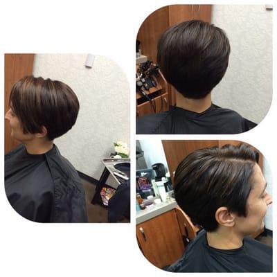 Sassy asymmetrical short cut