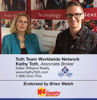 Proudly endorsed by Brian Welch of W4 Country 102.9 FM!