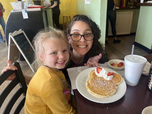 Our daughter is in love with the Mickey Mouse Pancakes as well as the servers there