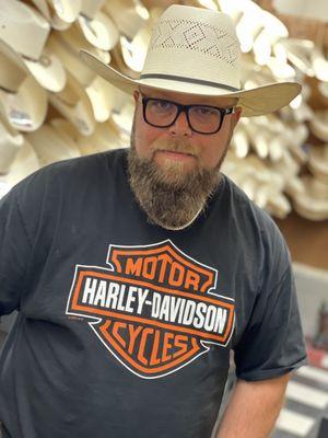 The Husband sporting his new Stetson