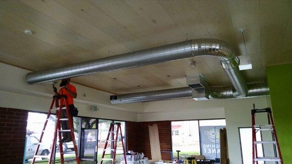 Working on some extensive duct work for a Commercial job.