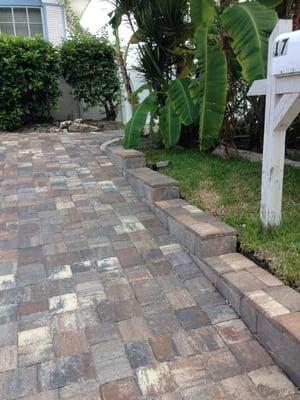 Paver drieway & garden wall