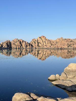 Water so clear you can see the reflection!