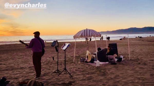 Anniversary celebration on Santa Monica Beach working with Santa. Monica Picnic Co.