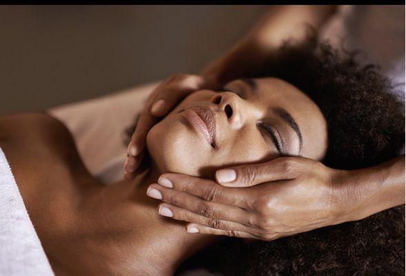 Relaxation technique during custom facial