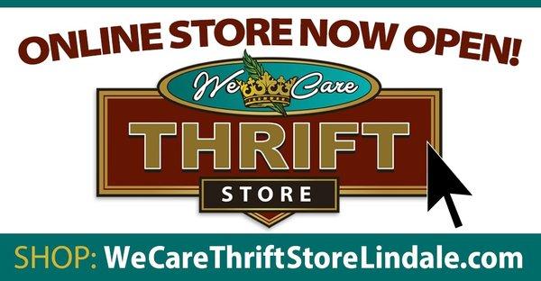 We Care Thrift Store has on line store at WeCareThriftStoreLindale.com