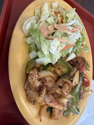 Keto style chicken fajitas