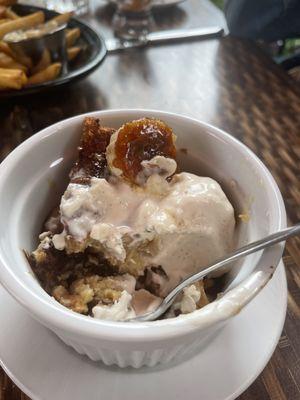 Banana Chocolate Bread Pudding with Ice Cream (missing a few spoonfuls)