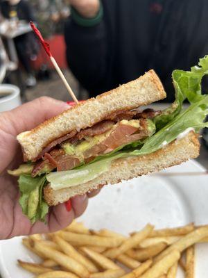 BLT sandwich with avocado