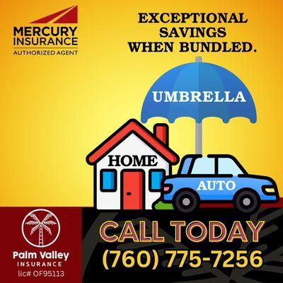 Exceptional Saving when Bundled.

Mercury Insurance Authorized Agent