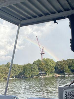 We saw a rainbow turn into a double rainbow afterwards.