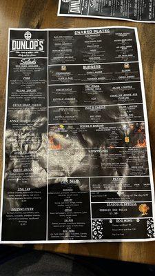 Menu- even have menu for dogs