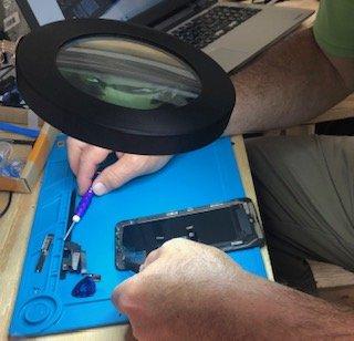 We repair cell phones...cracked screens, bad batteries, bad charging ports.