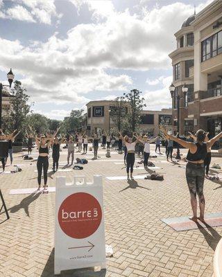 Outdoor classes are held in the courtyard outside our studio every Saturday at 8:45 am!