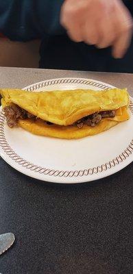 Most pitiful omelet, I've ever seen.