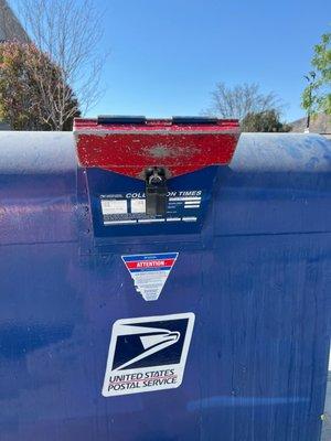 Drive through mail box is locked, must go inside