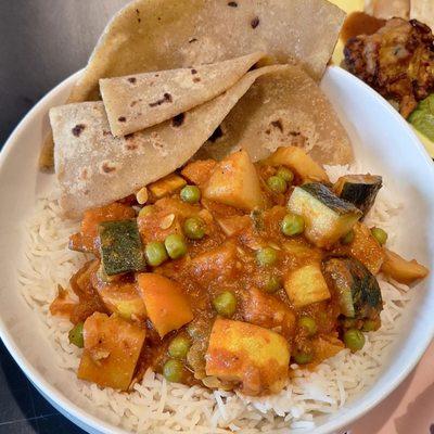 Vegetable Curry with Roti