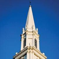 The iconic steeple in the center of West Hartford.