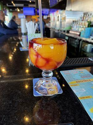 Sangria swirl with frozen mango