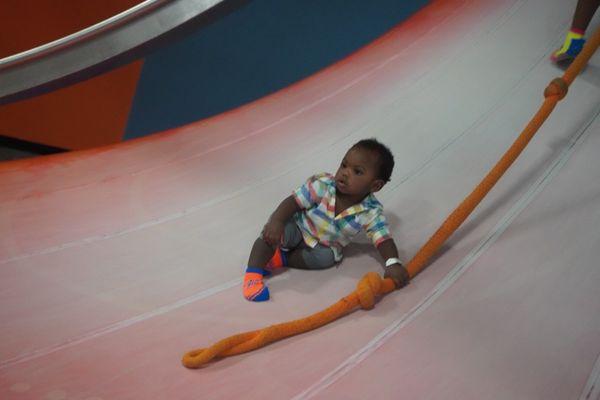 Rope climbing for babies lol he loved it