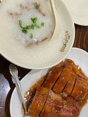 Roast Duck Congee Roasted Duck Hong Kong Style 1/2