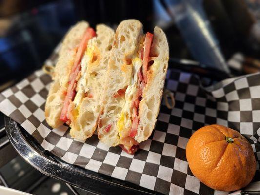 The crowd pleaser:  Bacon, egg, and cheese breakfast sandwich