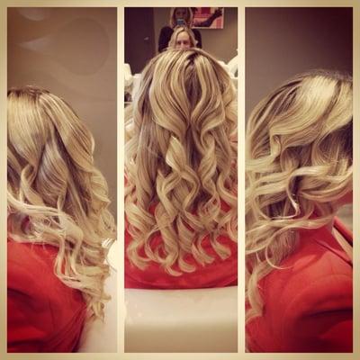 Blow out with curls