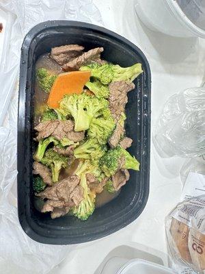 Beef and broccoli dish. $16