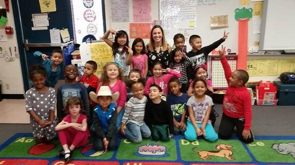 Our Hygienist Carissa reading to the kids during Nevada Reading Week