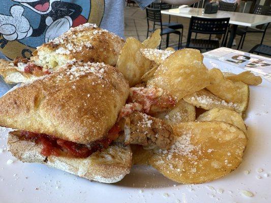 Chicken Parmesan sandwich