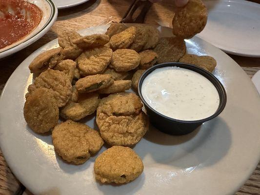 Fried pickles - had a kick to them. I suspect they were soaked in spicy mustard before being breaded.