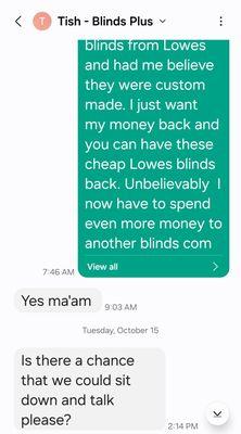 Tish Libby has been lying for over a month now claiming she's trying to 'figure out' how to give me my money back.  Ridiculous.