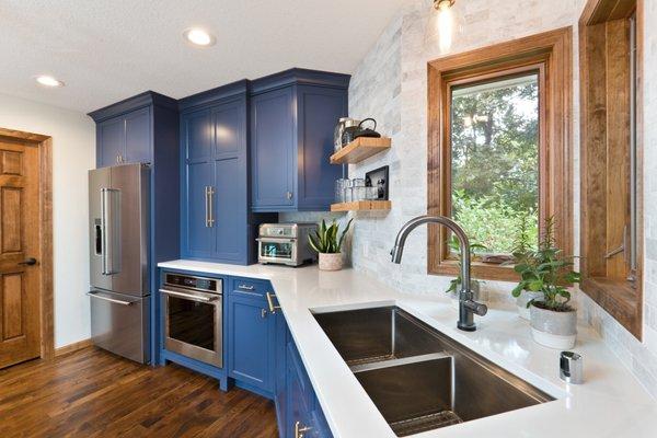 The blue kitchen