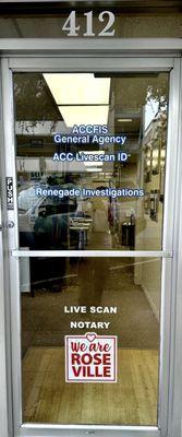 Front door to ACC Live Scan