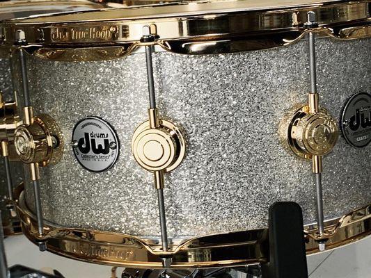 Custom, Broken Glass Drum Workshop Collectors Snare with Gold Hardware