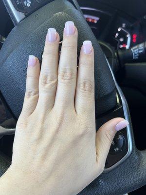 Powdered gel, Shellac, full set, short, nude #517, 80$