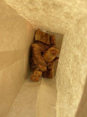 Fresh made cracklings