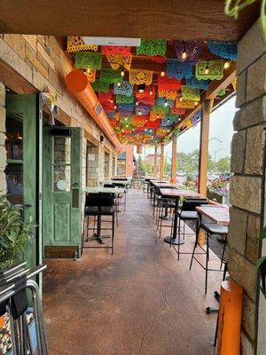 Cute patio to the right as you walk into the restaurant