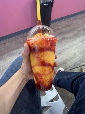 This right here was there amazing "Mangonada" freakin delicious