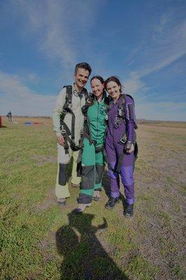 Me, my niece and kid after an incredible jump.