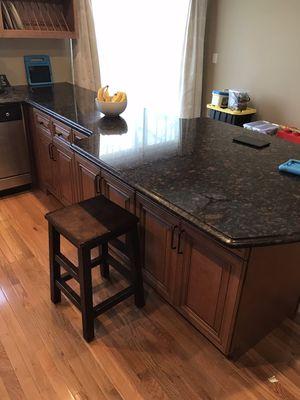 kitchen cabinets and counter top