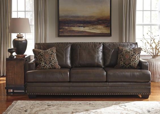 Genuine leather sofas ready for delivery in Houston.