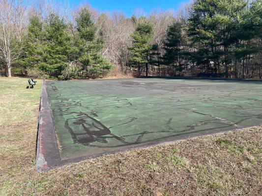 Open space on a old concrete slab